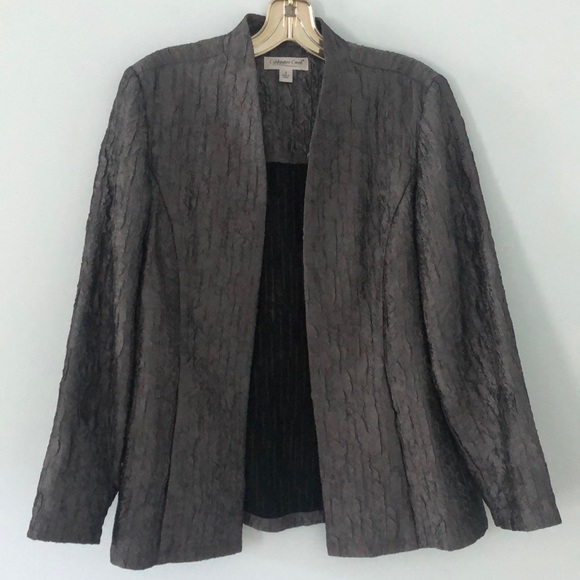 Coldwater Creek Jackets & Blazers - Coldwater Creek Metallic Crinkle Jacket